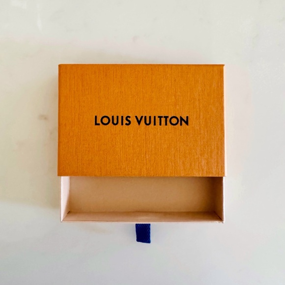 Louis Vuitton LV Drawer Style Saffron Orange Jewelry Gift Box, Blue Pull Tab - Picture 16 of 17